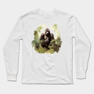 Black Gorilla Long Sleeve T-Shirt